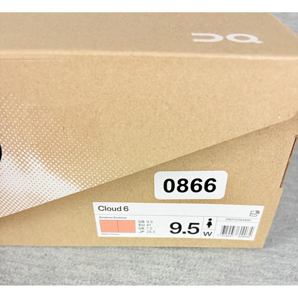 On Cloud 6 Running Sneakers Womens 9.5 Sunstone Orange Low Top - Picture 8 of 12
